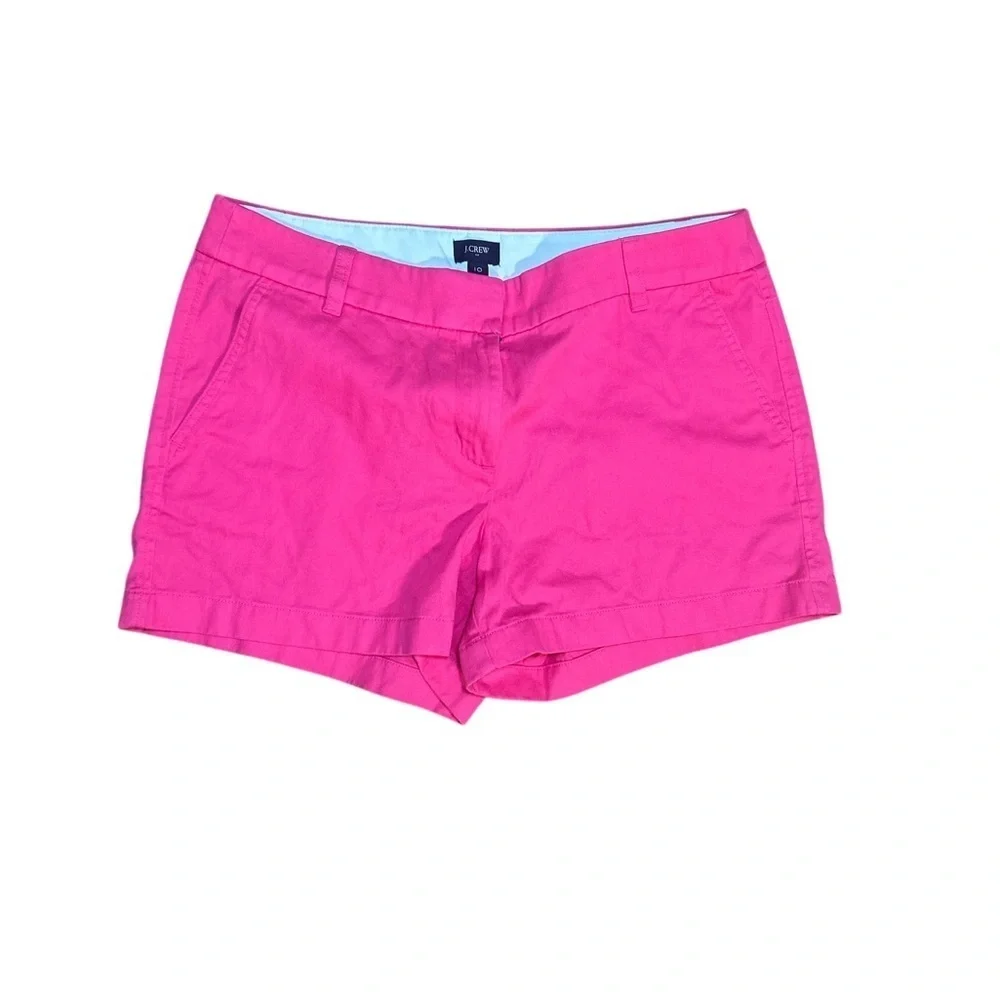 J.Crew Pink Broken-In Chino Shorts Size 10 Cotton Casual Preppy